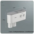 Magnetic Toothbrush Holder & Toothpaste Dispenser Set | Wall Mounted, Waterproof