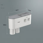 Magnetic Toothbrush Holder & Toothpaste Dispenser Set | Wall Mounted, Waterproof