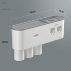 Magnetic Toothbrush Holder & Toothpaste Dispenser Set | Wall Mounted, Waterproof