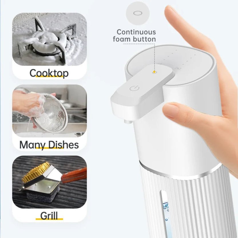 Automatic Foam Soap Dispenser 380ml | Touchless, USB Rechargeable, Wall Mount - ★ FoamFlow Shop ★