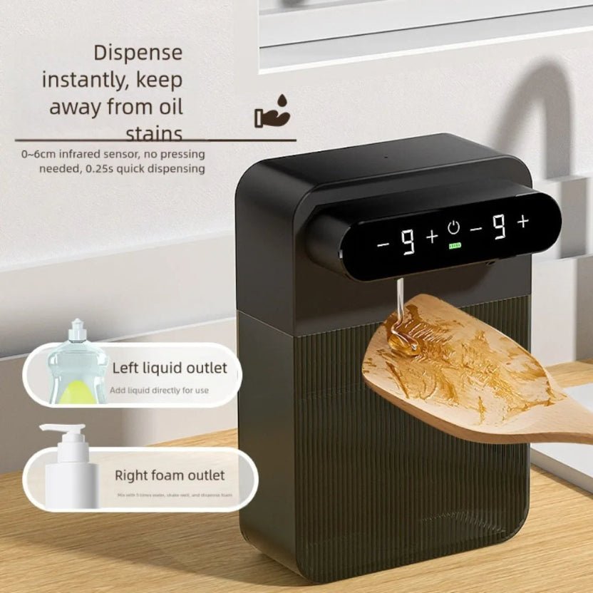 Dual-Head Soap Dispenser 400ml | 9-Speed Adjustable, 3-Month Battery Life - ★ FoamFlow Shop ★